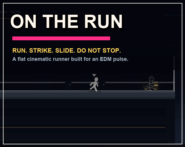 On The Run rhythm runner game screen